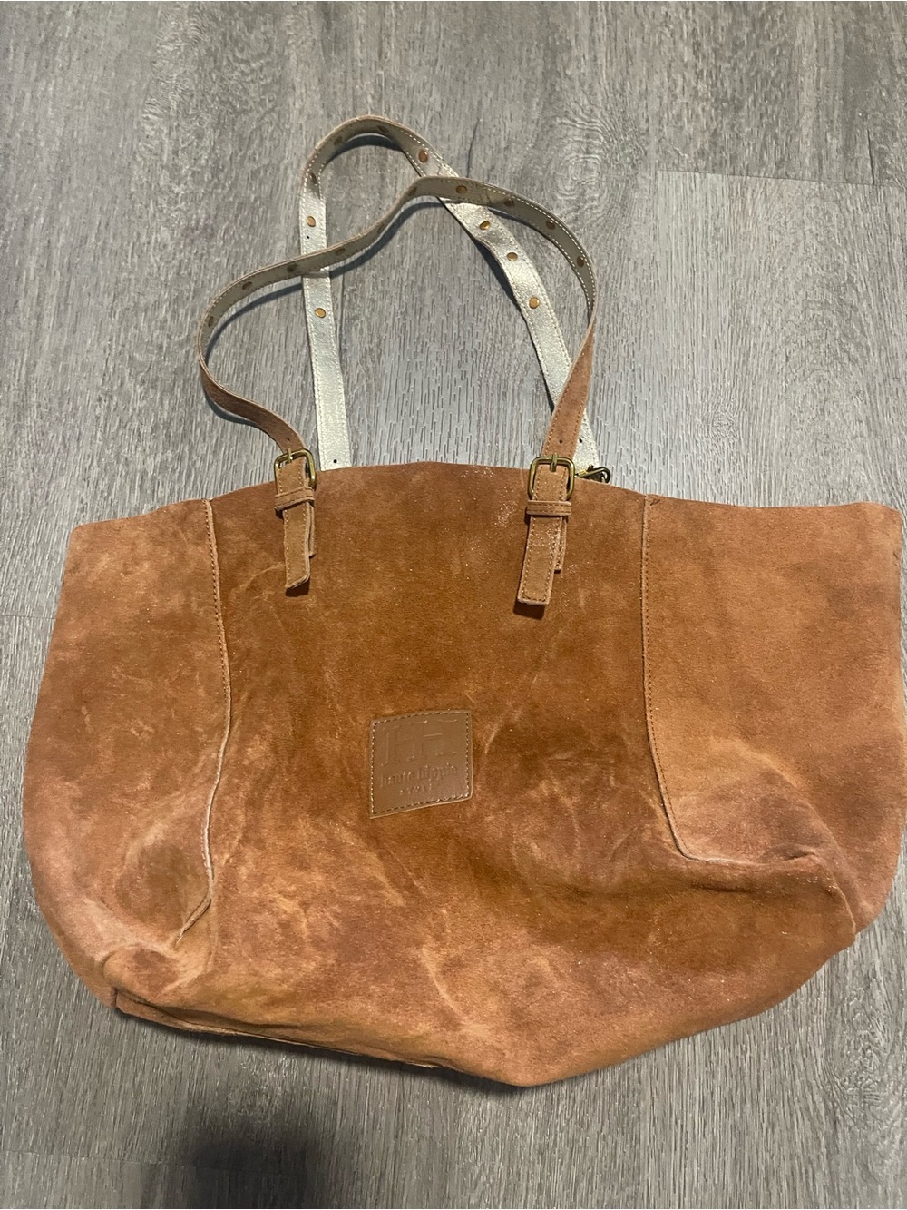 Haute Hippie Suede Tote in Cognac Brown - Picture 4 of 7